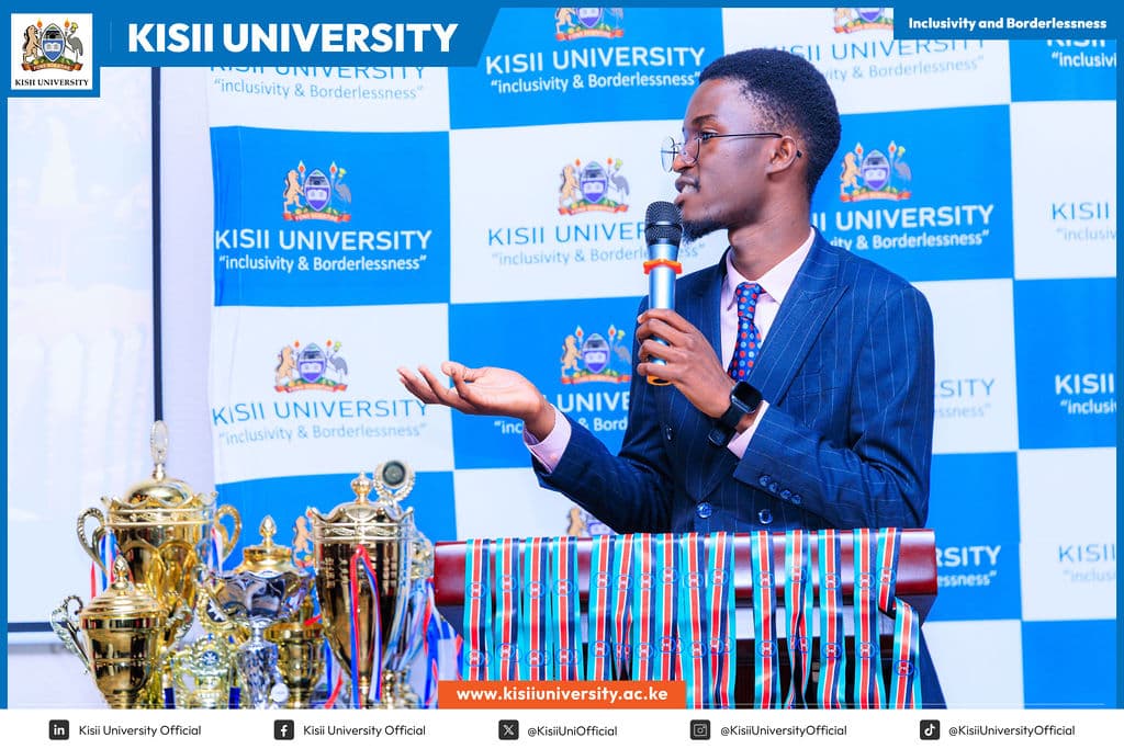Kisii University students at a leadership parade